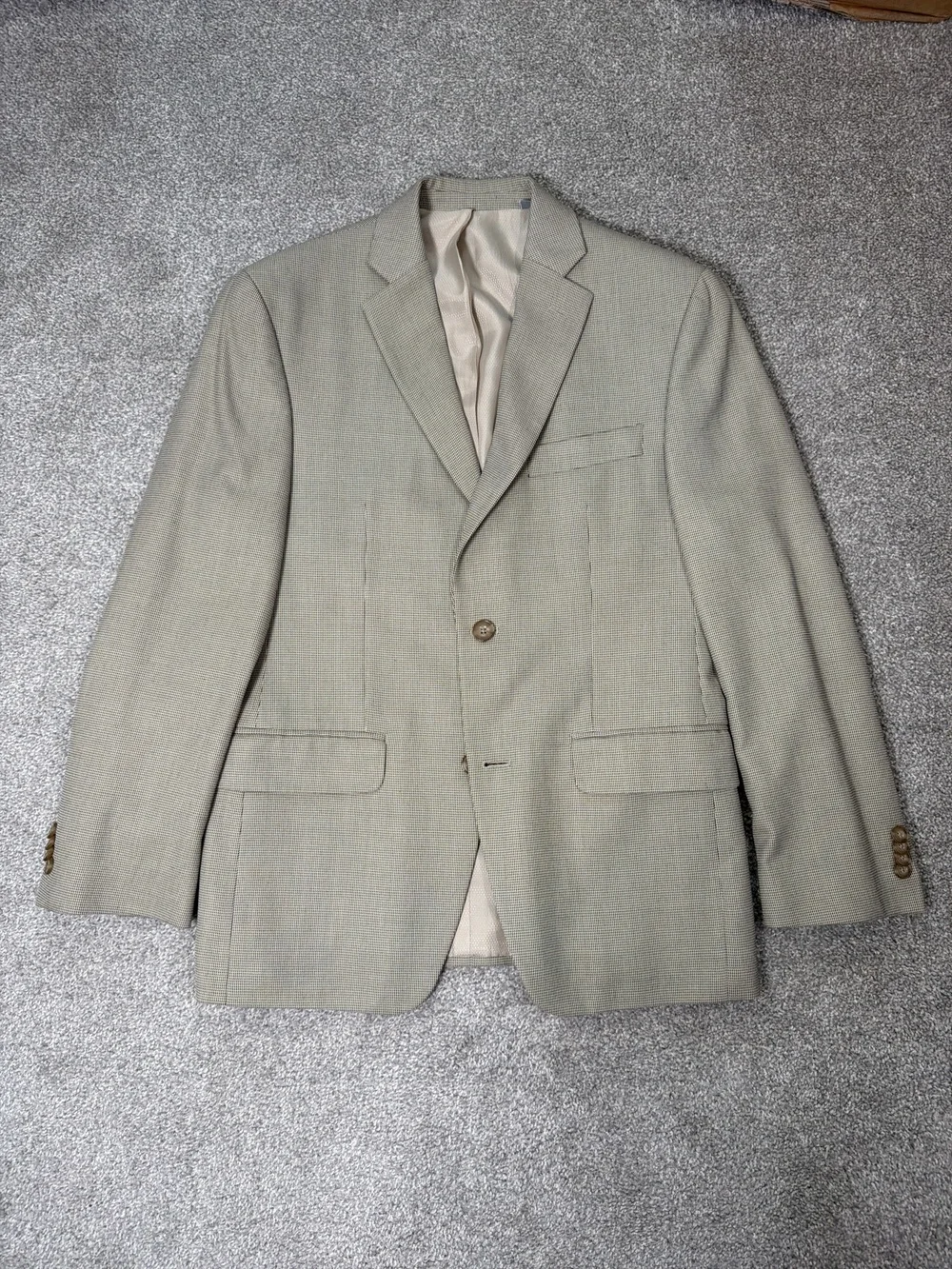 Michael Kors Tan Micro Check Blazer 36S